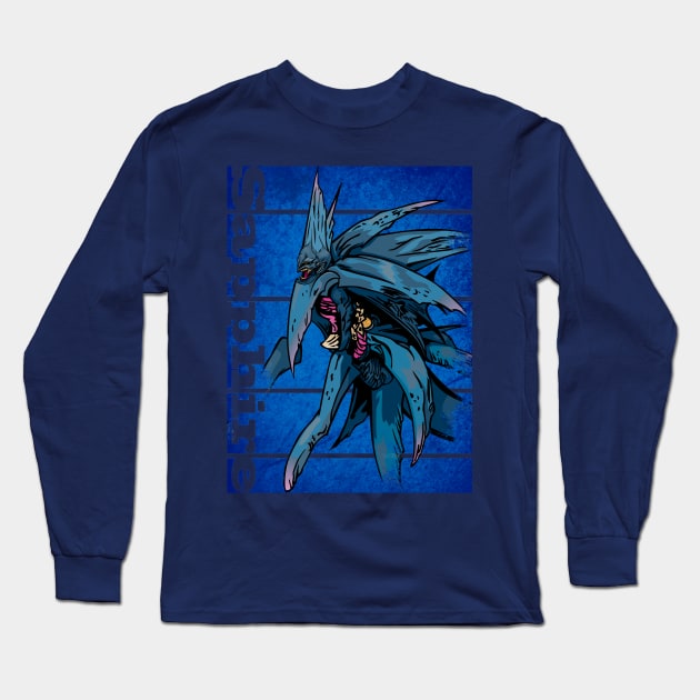 Sapphire Long Sleeve T-Shirt by Beanzomatic